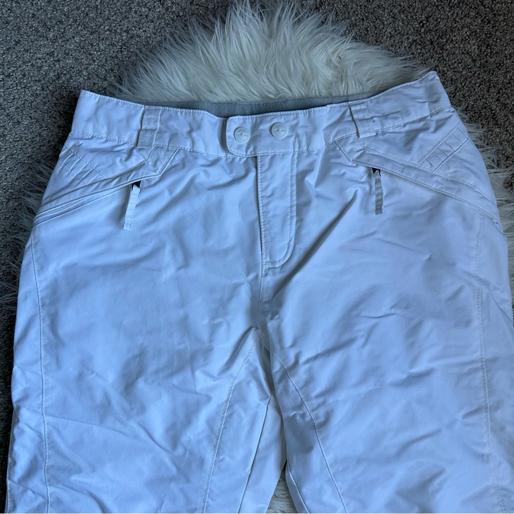 Columbia Omni-Tech Women's Insulated White Snow Ski Snowboard Winter Pants Siz M - Picture 2 of 14